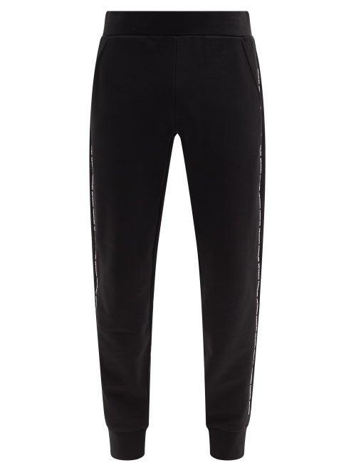 Matchesfashion.com Moncler - Logo-tape Cotton-jersey Track Pants - Mens - Black