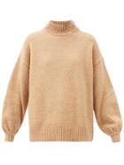 Matchesfashion.com See By Chlo - Beaded High-neck Wool-blend Sweater - Womens - Beige