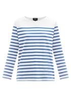A.p.c. - Elisa Striped Cotton-jersey T-shirt - Womens - Blue Stripe