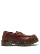 Matchesfashion.com Comme Des Garons Comme Des Garons - X Dr. Martens 1461 Leather Penny Loafers - Womens - Dark Red