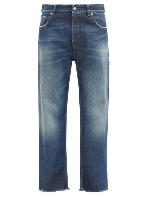Ladies Rtw Mm6 Maison Margiela - Washed High-rise Boyfriend Jeans - Womens - Mid Denim