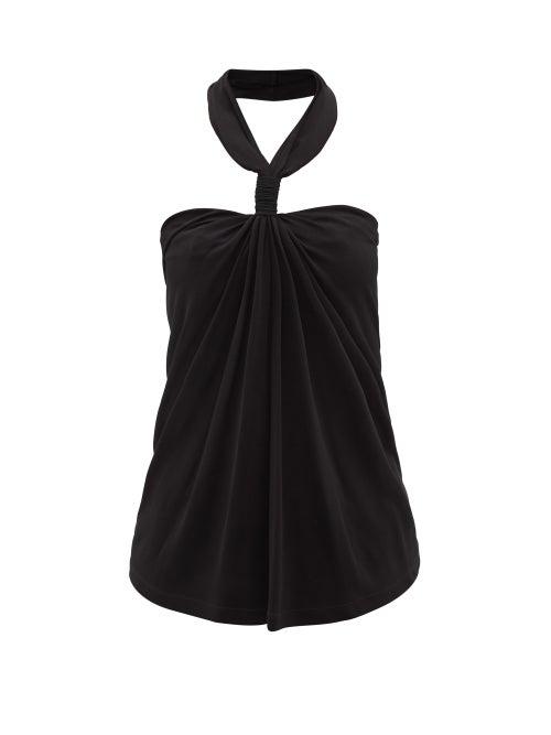 Loewe - Gathered Halterneck Top - Womens - Black