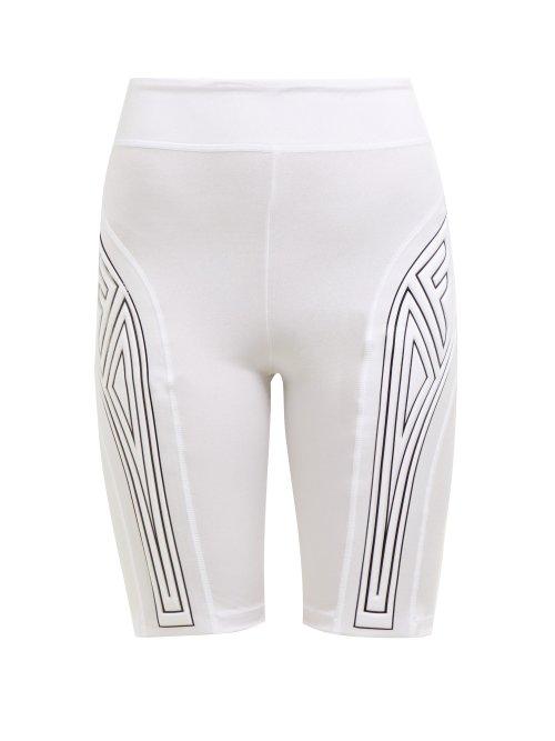 Matchesfashion.com Fendi - Logo Tape Padded Stretch Jersey Cycling Shorts - Womens - White