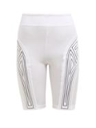 Matchesfashion.com Fendi - Logo Tape Padded Stretch Jersey Cycling Shorts - Womens - White