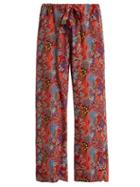Matchesfashion.com Etro - Abstract Floral Print Silk Trousers - Womens - Pink Multi