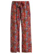 Matchesfashion.com Etro - Abstract Floral Print Silk Trousers - Womens - Pink Multi