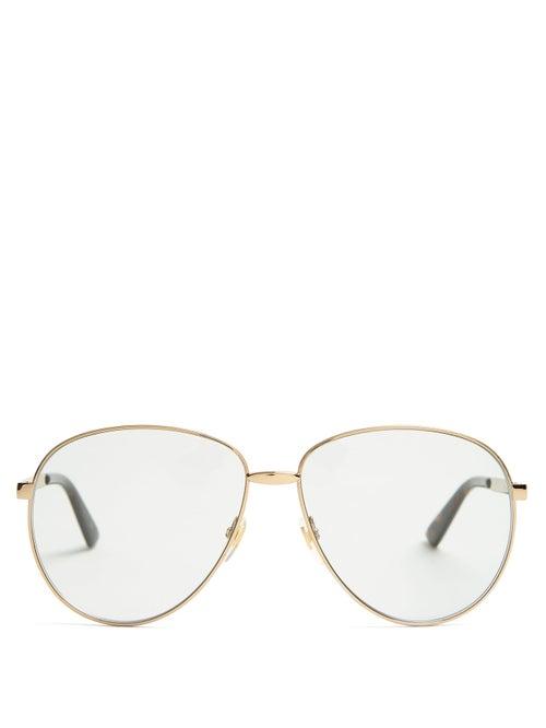 Mens Eyewear Gucci - Aviator Metal Sunglasses - Mens - Gold
