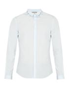 Gucci Embroidered-collar Cotton Shirt