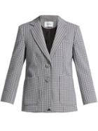 Matchesfashion.com Erdem - Alvine Houndstooth Cotton Blend Blazer - Womens - Black Multi