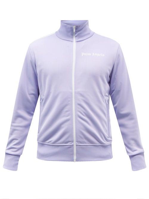 Palm Angels - Logo-print Jersey Track Jacket - Mens - Purple