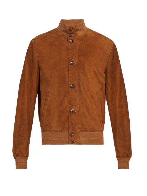 Matchesfashion.com Salle Prive - Eero Suede Bomber Jacket - Mens - Brown