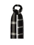 Ladies Accessories Johnstons Of Elgin - Tartan-check Cashmere Scarf - Womens - Black White