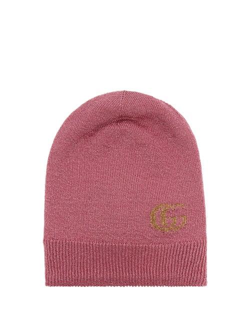 Gucci - Gg-jacquard Lam Beanie - Womens - Pink