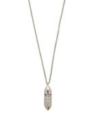 Matchesfashion.com Tom Wood - Bullet Diamond Embellished Silver Necklace - Mens - Silver