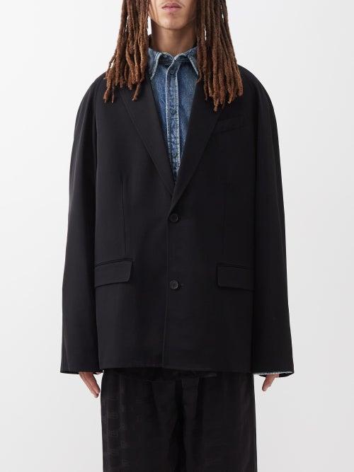 Balenciaga - Single-breasted Technical-twill Blazer - Mens - Black