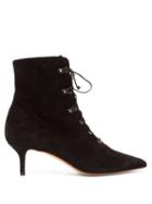 Matchesfashion.com Francesco Russo - Lace Up Suede Ankle Boots - Womens - Black