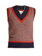 Gucci Sleeveless Wave-knit Wool-blend Sweater