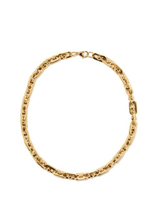 Ladies Jewellery Fallon - Bolt-chain 18kt Gold-plated Necklace - Womens - Gold