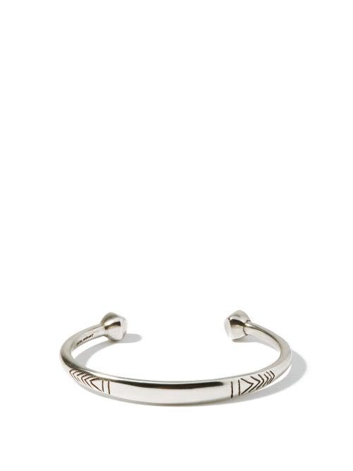 Matchesfashion.com Isabel Marant - Summer Engraved Cuff Bracelet - Mens - Silver