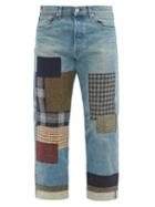 Matchesfashion.com Junya Watanabe - Patchwork Mid-rise Straight-leg Jeans - Mens - Blue Multi