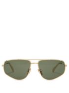 Matchesfashion.com Celine Eyewear - Aviator Gold Tone Metal Sunglasses - Mens - Gold