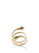 Ladies Fine Jewellery Yvonne Lon - Serpent Diamond, Malachite & 9kt Gold Ring - Womens - Green Gold