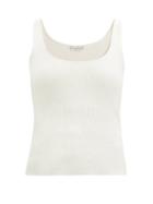 Matchesfashion.com Alexander Mcqueen - Round-neck Ribbed-knit Tank Top - Womens - Ivory