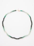 Jia Jia - Arizona Emerald & 14kt Gold Necklace - Womens - Green Multi