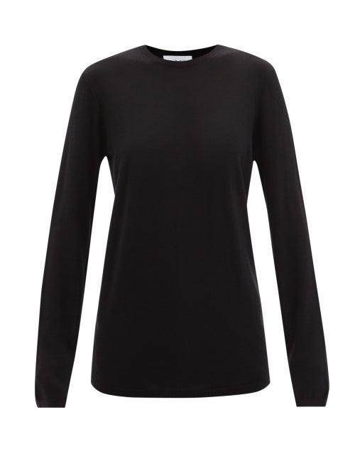 Raey - Slim-fit Merino Wool Crew-neck Sweater - Womens - Black