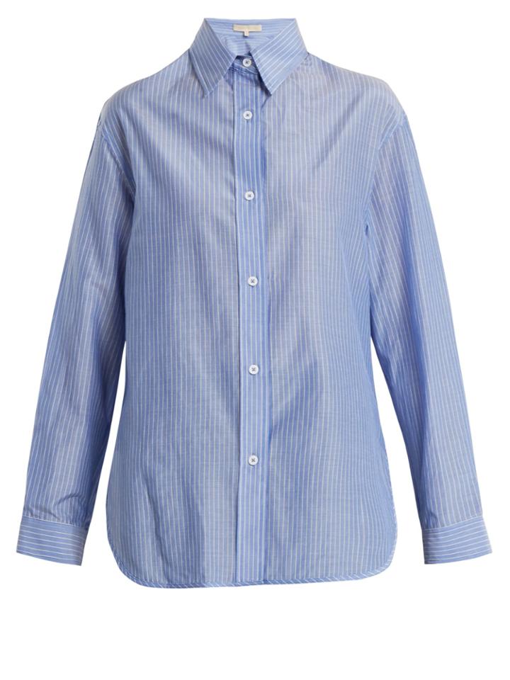 Vanessa Bruno Point-collar Striped Cotton Shirt