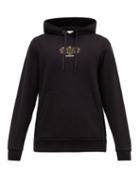 Matchesfashion.com Burberry - Winton Logo-print Cotton-jersey Hooded Sweatshirt - Mens - Black