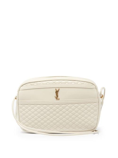 Ladies Bags Saint Laurent - Ysl-plaque Quilted-leather Cross-body Bag - Womens - Ivory