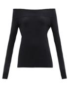Raey - Organic-cashmere Off-the-shoulder Top - Womens - Black