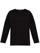 Matchesfashion.com Y-3 - Striped Long Sleeved Cotton Jersey T Shirt - Mens - Black