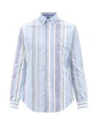 Polo Ralph Lauren - Logo-embroidered Striped Cotton-oxford Shirt - Mens - Blue Multi