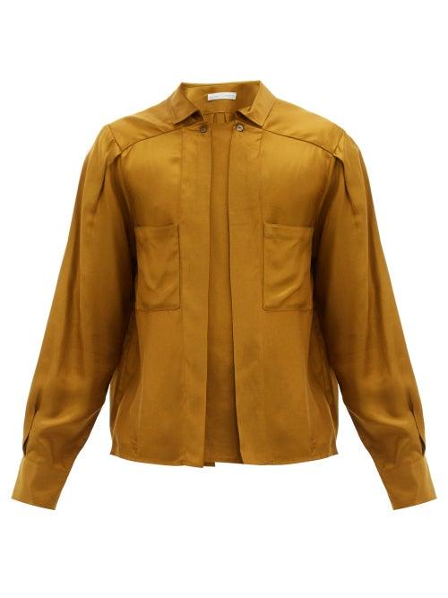 Matchesfashion.com Palmer//harding - James Satin Twill Shirt - Mens - Brown