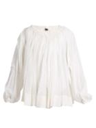Joseph Drawstring-neck Cotton-blend Blouse