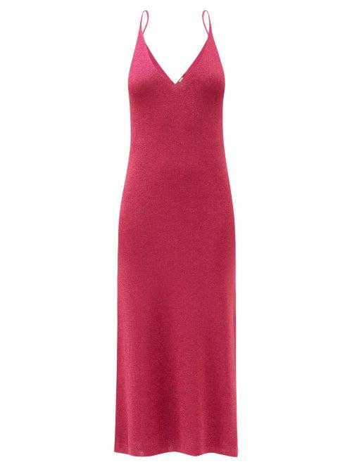 Dodo Bar Or - Litay Lam-jersey Midi Dress - Womens - Pink
