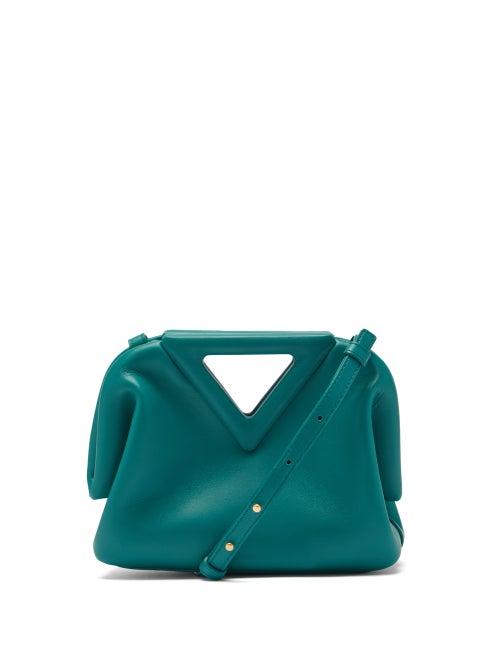 Matchesfashion.com Bottega Veneta - The Triangle Leather Clutch Bag - Womens - Dark Green