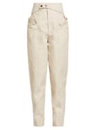 Matchesfashion.com Isabel Marant - Lixy Belted High Rise Tapered Trousers - Womens - Beige