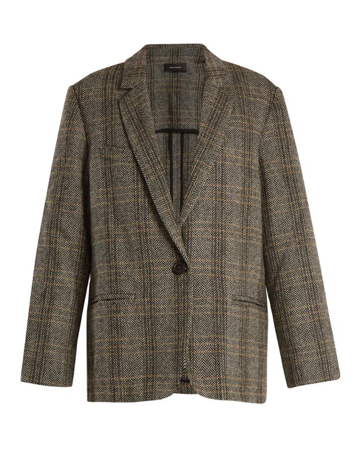 Isabel Marant Étoile Charly Single-breasted Herringbone Blazer