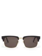 Matchesfashion.com Cartier Eyewear - Square Frame Metal Sunglasses - Mens - Black