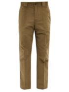 Erdem - Benedict Velvet-corduroy Straight-leg Trousers - Mens - Green