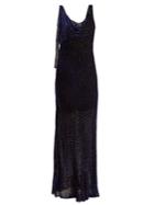 Diane Von Furstenberg Polka-dot Fil-coup Cowl-neck Gown