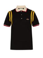 Matchesfashion.com Gucci - Bee Embroidered Cotton Piqu Polo Shirt - Mens - Black