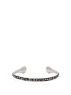 Matchesfashion.com Chlo - Slogan Embossed Anklet - Womens - Silver