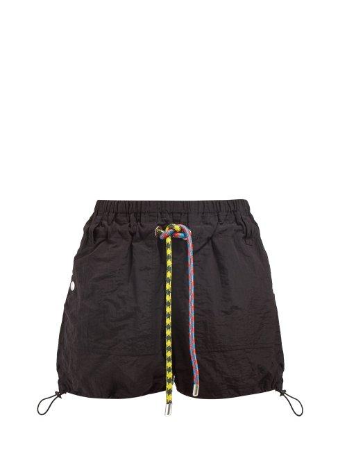 Matchesfashion.com Proenza Schouler Pswl - Parachute Drawstring Waist Shorts - Womens - Black