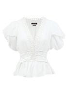 Matchesfashion.com Isabel Marant - Yemila Pliss-voile Top - Womens - White