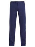 Frescobol Carioca Mid-rise Linen-blend Trousers