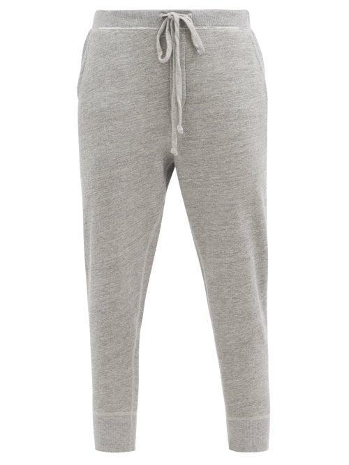 Matchesfashion.com Nili Lotan - Nolan Cotton-blend Fleece Track Pants - Womens - Grey